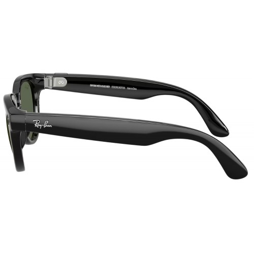 Умные очки Ray-Ban Meta* Headliner Gen 2 Shiny Black, Солнцезащитные линзы G-15 Green (RW4013), размер L